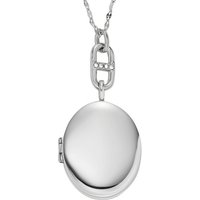 Fossil Kette mit Anhänger JEWELRY, JF04426710, JF04427040, mit Glasstein silberfarben