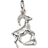 JOBO Sternzeichenanhänger Sternzeichen Steinbock, 925 Silber mit Zirkonia silberfarben