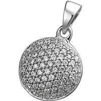 JOBO Kettenanhänger Anhänger mit 66 Zirkonia, 925 Silber silberfarben