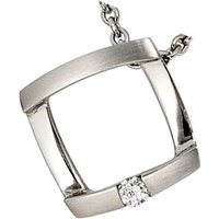 JOBO Kettenanhänger Anhänger mit Diamant, 950 Platin silberfarben