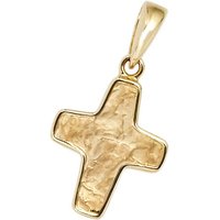 JOBO Kreuzanhänger Anhänger Kreuz, 585 Gold gelb|goldfarben