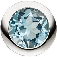 JOBO Kettenanhänger Anhänger rund, 925 Silber mit Blautopas silberfarben