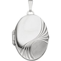 JOBO Medallionanhänger Anhänger Medaillon oval, 925 Silber silberfarben