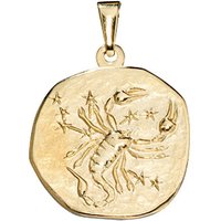 JOBO Sternzeichenanhänger Sternzeichen Skorpion, 333 Gold gelb|goldfarben