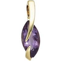 JOBO Kettenanhänger Anhänger mit Amethyst, 585 Gold gelb|goldfarben