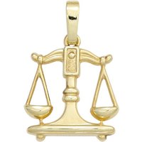 JOBO Sternzeichenanhänger Sternzeichen Waage, 333 Gold gelb|goldfarben