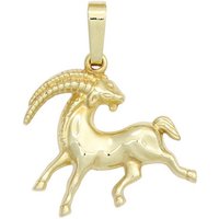 JOBO Sternzeichenanhänger Sternzeichen Steinbock, 333 Gold gelb|goldfarben