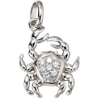 JOBO Sternzeichenanhänger Sternzeichen Krebs, 925 Silber mit Zirkonia silberfarben