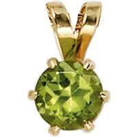 JOBO Kettenanhänger Anhänger mit Peridot, 585 Gold gelb|goldfarben