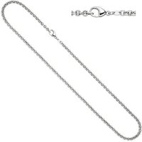 JOBO Goldkette, Erbskette 585 Weißgold 45 cm 3 mm silberfarben