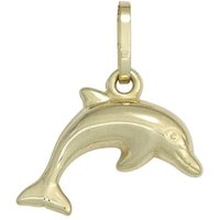 JOBO Kettenanhänger Anhänger Delfin, 333 Gold gelb|goldfarben