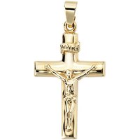 JOBO Kreuzanhänger Anhänger Kreuz, 333 Gold gelb|goldfarben