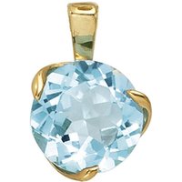 JOBO Kettenanhänger Anhänger mit Blautopas, 585 Gold gelb|goldfarben