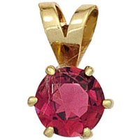JOBO Kettenanhänger Anhänger mit Turmalin, 585 Gold gelb|goldfarben