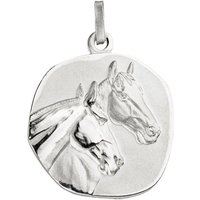 JOBO Kettenanhänger Anhänger Pferdeköpfe, 925 Silber silberfarben