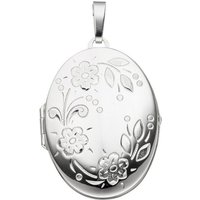 JOBO Medallionanhänger Anhänger Medaillon oval, 925 Silber silberfarben