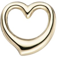 JOBO Herzanhänger Anhänger Schwingherz, 585 Gold gelb|goldfarben