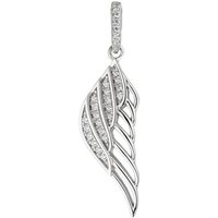 JOBO Flügelanhänger Anhänger Engelsflügel, 925 Silber mit Zirkonia silberfarben