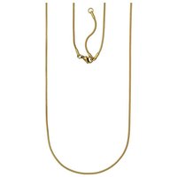 JOBO Edelstahlkette, Schlangenkette Edelstahl 80 cm 1,5 mm goldfarben