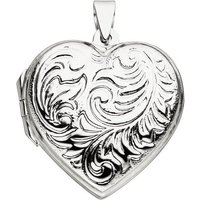 JOBO Medallionanhänger Anhänger Medaillon Herz, 925 Silber silberfarben