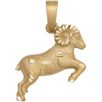 JOBO Sternzeichenanhänger Sternzeichen Widder, 925 Silber vergoldet goldfarben