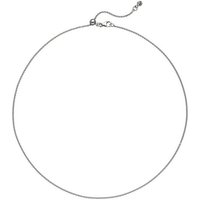 JOBO Kette ohne Anhänger, 925 Silber mit Zirkonia 45 cm verkürzbar silberfarben