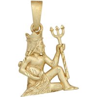 JOBO Sternzeichenanhänger Sternzeichen Wassermann, 925 Silber vergoldet goldfarben