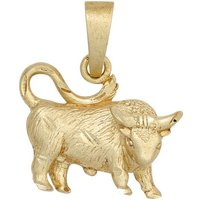 JOBO Sternzeichenanhänger Sternzeichen Stier, 925 Silber vergoldet goldfarben