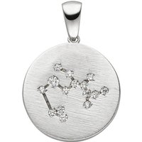JOBO Sternzeichenanhänger Sternzeichen Schütze, 925 Silber matt mit 15 Zirkonia silberfarben