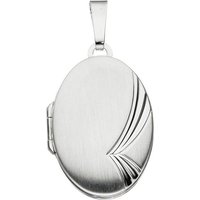 JOBO Medallionanhänger Anhänger Medaillon oval, 925 Silber silberfarben