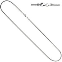 JOBO Silberkette, Schlangenkette 925 Silber 50 cm 1,6 mm silberfarben