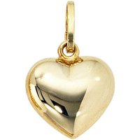 JOBO Herzanhänger Anhänger Herz, 333 Gold gelb|goldfarben
