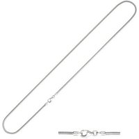 JOBO Goldkette, Schlangenkette 585 Weißgold 45 cm 1,4 mm silberfarben