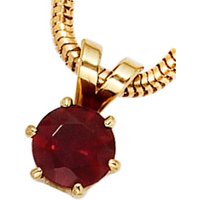 JOBO Kettenanhänger Anhänger mit Granat, 585 Gold gelb|goldfarben