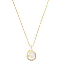 JOOP! Kette mit Anhänger 2038031, mit Zirkonia (synth) - mit Süßwasserzuchtperle gelb|goldfarben|weiß