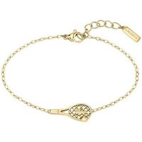 Lacoste Armband Schmuck Edelstahl Armband Ankerkette WINNA, mit Glasstein gelb|goldfarben