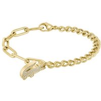 Lacoste Armband Schmuck Edelstahl Armband Ankerkette CROCODILE, mit Glasstein gelb|goldfarben