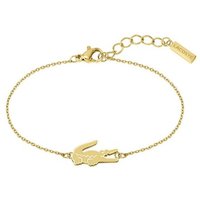 Lacoste Armband Schmuck Edelstahl Armband Ankerkette CROCODILE gelb|goldfarben