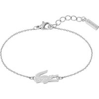 Lacoste Armband Schmuck Edelstahl Armband Ankerkette CROCODILE silberfarben