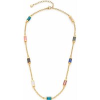 LEONARDO Edelstahlkette Leonardo Damen-Kette Edelstahl Jaspis bunt