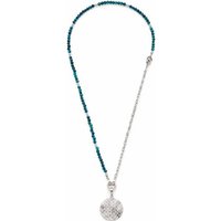 LEONARDO Edelstahlkette Leonardo Damen-Kette Edelstahl Tigerauge blau