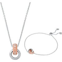 MICHAEL KORS Ketten und Armband Set PREMIUM, MKC1614SET (Set, 3-tlg), mit Zirkonia (synth) goldfarben|silberfarben