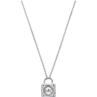 MICHAEL KORS Kette mit Anhänger PREMIUM, SCHLOSS, MKC1629AN, mit Zirkonia (synth) silberfarben