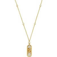 MICHAEL KORS Collier Michael Kors Damen-Kette 925er Silber Zirkonia goldfarben