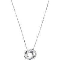 MICHAEL KORS Kette mit Anhänger MKC1554AN040 Halskette mit Anhänger Damen Pavé Zirkon MK-Logo Silber