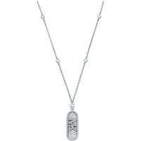 MICHAEL KORS Kette mit Anhänger Schmuck Geschenk Silber 925 Halsschmuck PAVÉ EMPIRE LINK, MKC1729CZ, mit Zirkonia (synth) silberfarben