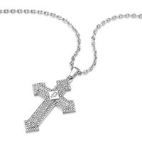 Police Kette mit Anhänger Stoneset silberfarben