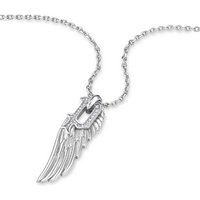 Police Kette mit Anhänger P-Wing silberfarben