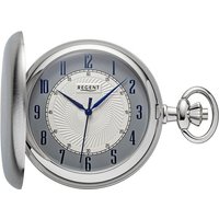 Regent Taschenuhr P726-19477749, (Set, 2-tlg., mit dazu passender Kette), Quarzuhr, Herrenuhr, Acrylglas silberfarben