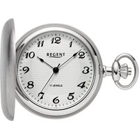 Regent Taschenuhr P720, (Set, 2-tlg., mit Kette), Herrenuhr, Handaufzug, Acrylglas silberfarben